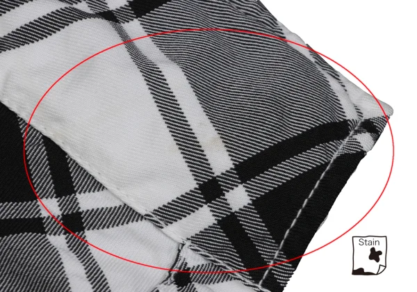 COMME des GARCONS Wrinkle Poly Bias Check Long Jacket K-163903_010