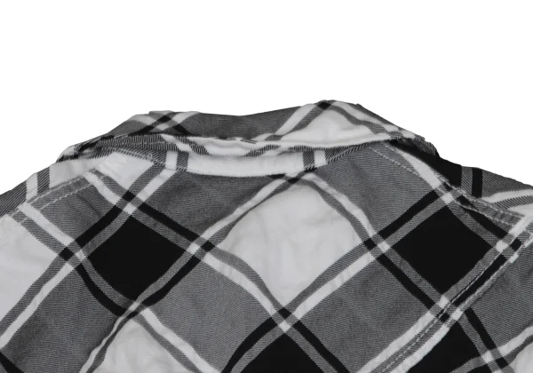 COMME des GARCONS Wrinkle Poly Bias Check Long Jacket K-163903_012
