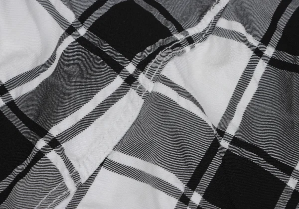 COMME des GARCONS Wrinkle Poly Bias Check Long Jacket K-163903_013