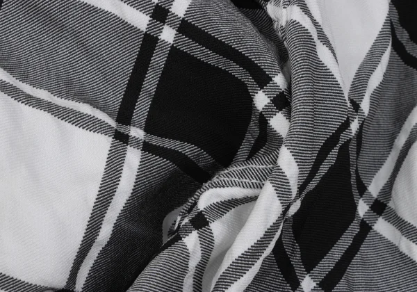COMME des GARCONS Wrinkle Poly Bias Check Long Jacket K-163903_014