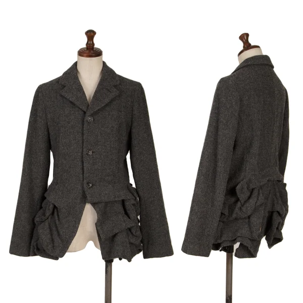 COMME des GARCONS Wool Hem Tuck Jacket Grey S K-163904_001