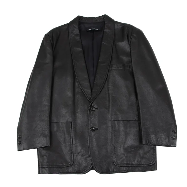 tricot COMME des GARCONS Leather Shawl Collar Jacket K-163905_002