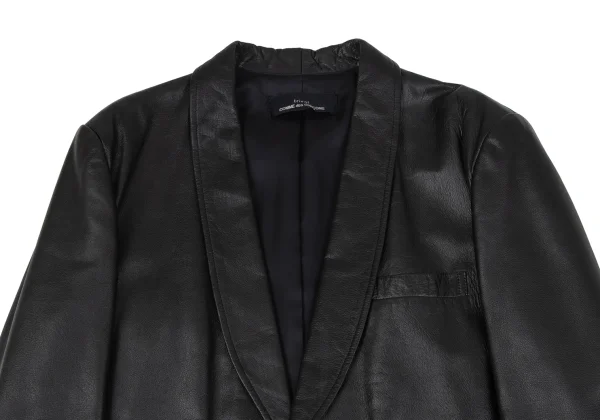 tricot COMME des GARCONS Leather Shawl Collar Jacket K-163905_003