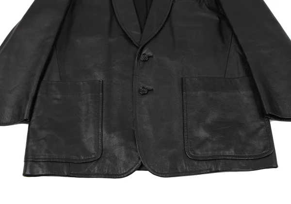 tricot COMME des GARCONS Leather Shawl Collar Jacket K-163905_009
