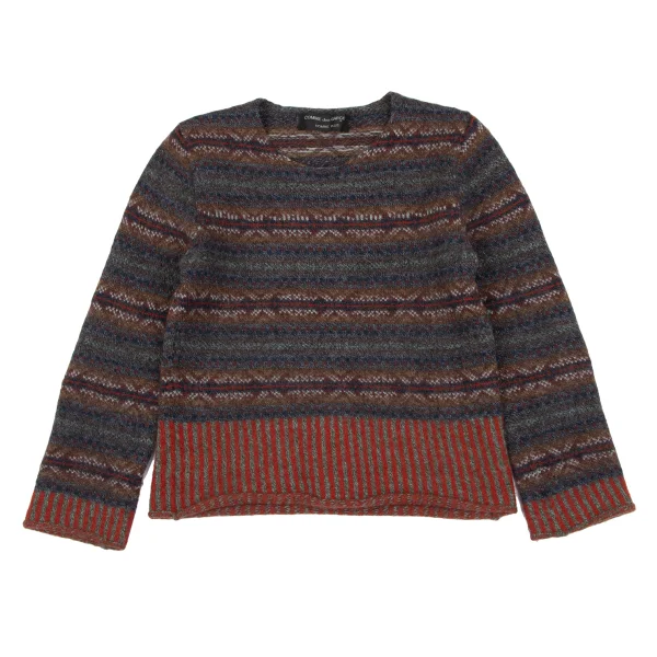 COMME des GARCONS HOMME PLUS Alpaca Blend Nordic Knit Multi-Color S-M K-163908_001