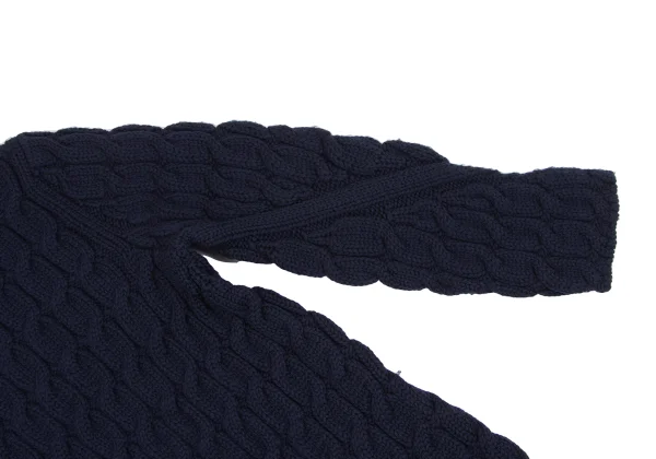 COMME des GARCONS HOMME PLUS Wool Bias Switching Cable Knit K-163909_004