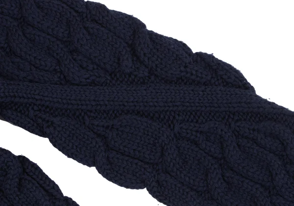 COMME des GARCONS HOMME PLUS Wool Bias Switching Cable Knit K-163909_005