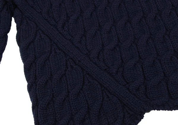 COMME des GARCONS HOMME PLUS Wool Bias Switching Cable Knit K-163909_008
