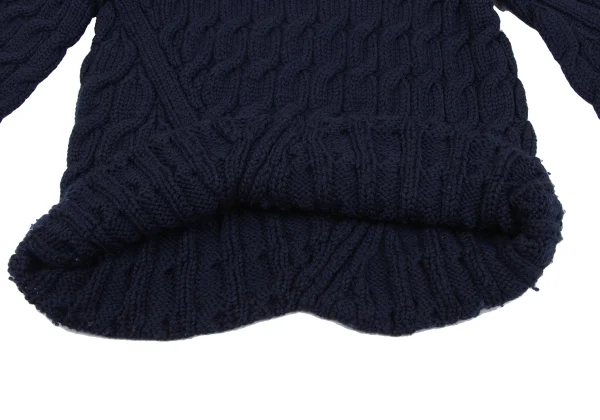 COMME des GARCONS HOMME PLUS Wool Bias Switching Cable Knit K-163909_009