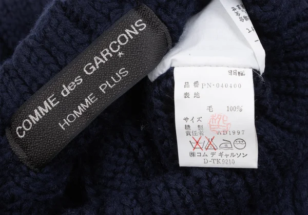 COMME des GARCONS HOMME PLUS Wool Bias Switching Cable Knit K-163909_014