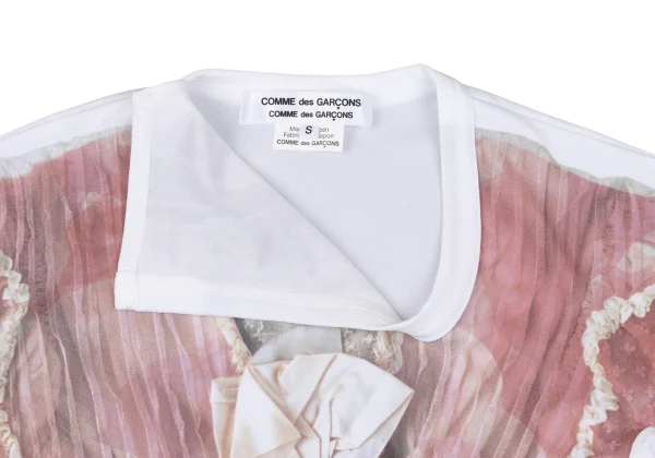 COMME des GARCON Dress Transfer Print 3/4 Sleeve Top K-163910_004