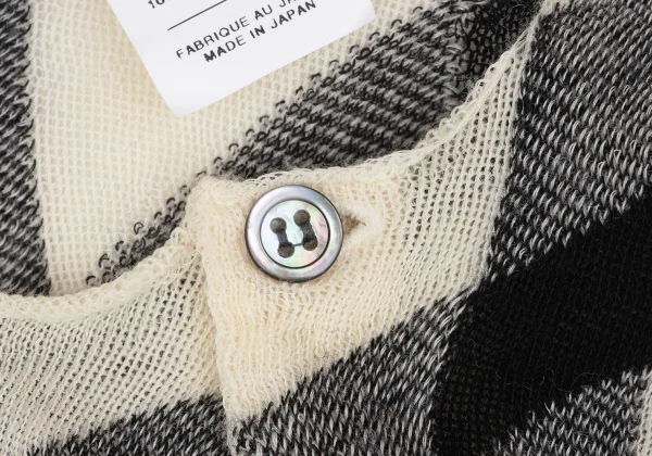 COMME des GARCON Lattice Check Bias Asymmetry Design Cardigan K-163911_004