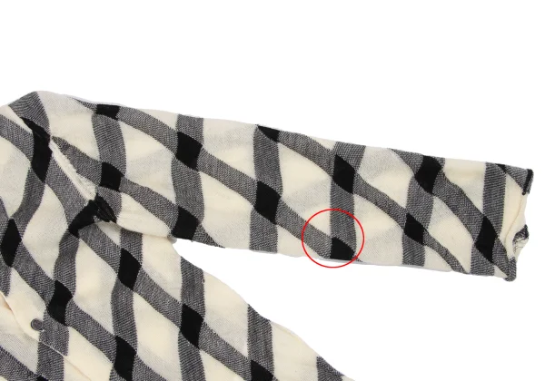 COMME des GARCON Lattice Check Bias Asymmetry Design Cardigan K-163911_005