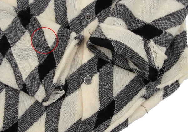 COMME des GARCON Lattice Check Bias Asymmetry Design Cardigan K-163911_007