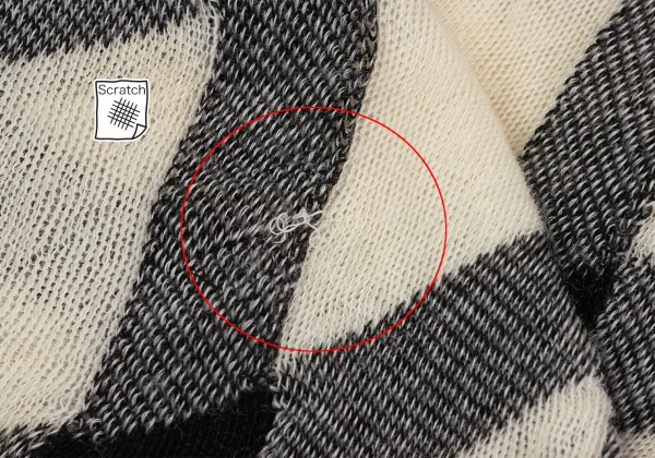 COMME des GARCON Lattice Check Bias Asymmetry Design Cardigan K-163911_008