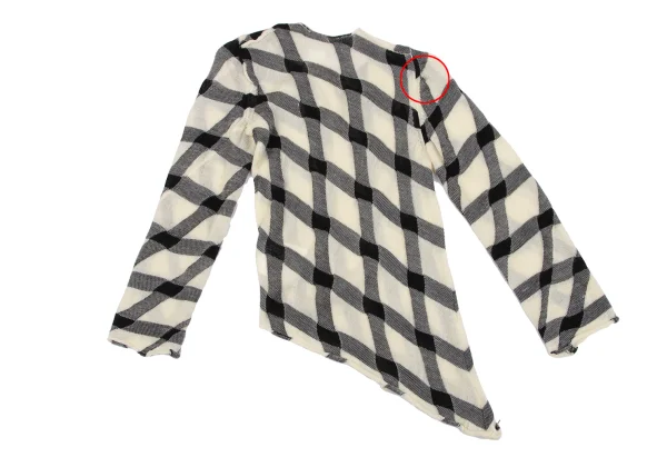 COMME des GARCON Lattice Check Bias Asymmetry Design Cardigan K-163911_014