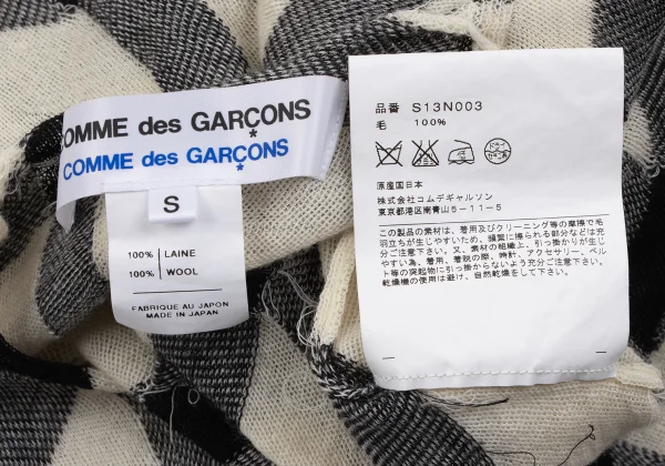 COMME des GARCON Lattice Check Bias Asymmetry Design Cardigan K-163911_019