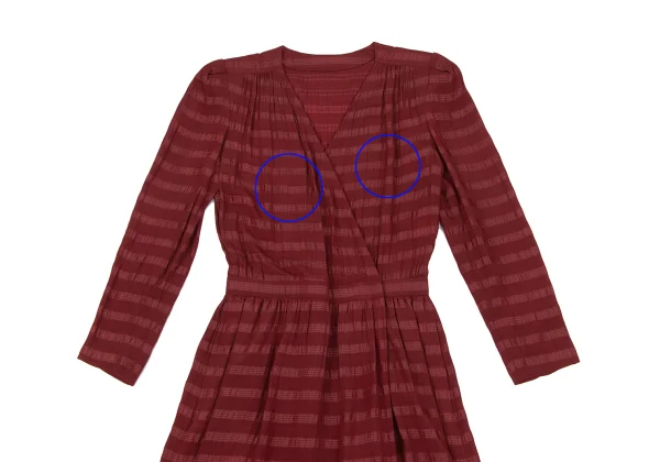 Christian Dior Stripe Jacquard Tuck Wrap Dress K-163913_003