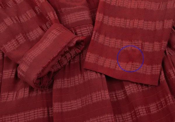 Christian Dior Stripe Jacquard Tuck Wrap Dress K-163913_007