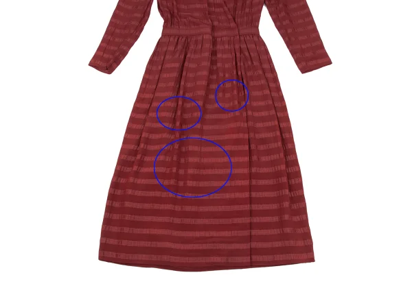 Christian Dior Stripe Jacquard Tuck Wrap Dress K-163913_009
