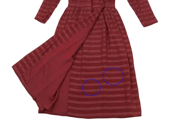 Christian Dior Stripe Jacquard Tuck Wrap Dress K-163913_011