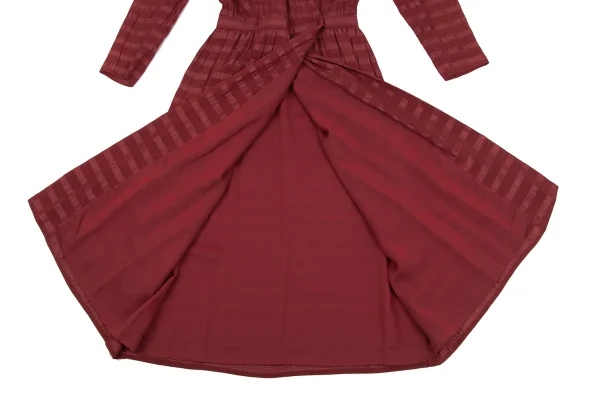 Christian Dior Stripe Jacquard Tuck Wrap Dress K-163913_014