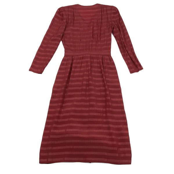 Christian Dior Stripe Jacquard Tuck Wrap Dress K-163913_018