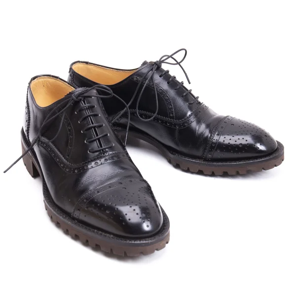 COMME des GARCONS HOMME Perforated Leather Shoes Black About US 7.5 K-163916_001