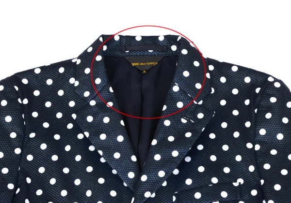 COMME des GARCONS Dot Ruffle Lined Long Jacket K-163917_004