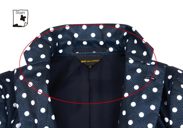 COMME des GARCONS Dot Ruffle Lined Long Jacket K-163917_005