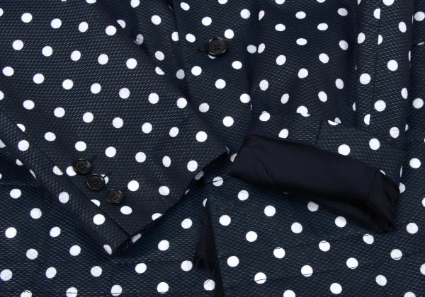 COMME des GARCONS Dot Ruffle Lined Long Jacket K-163917_011