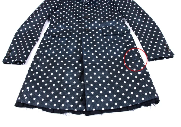 COMME des GARCONS Dot Ruffle Lined Long Jacket K-163917_012