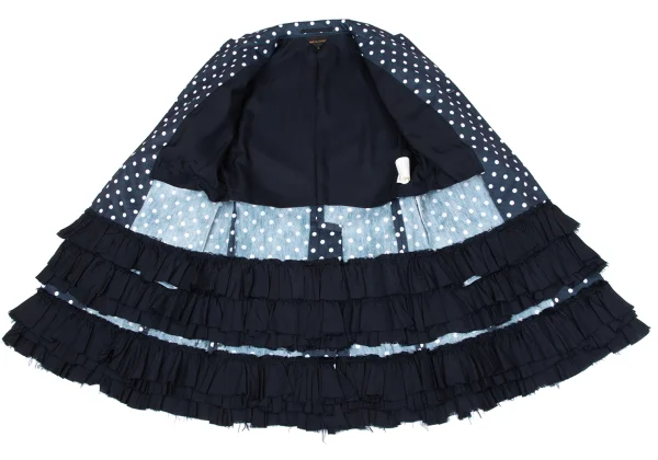COMME des GARCONS Dot Ruffle Lined Long Jacket K-163917_015