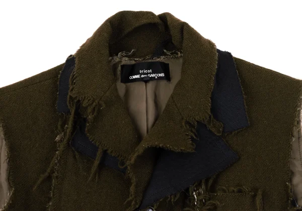 tricot COMME des GARCONS Fulling Wool Sleeveless Jacket K-163920_004