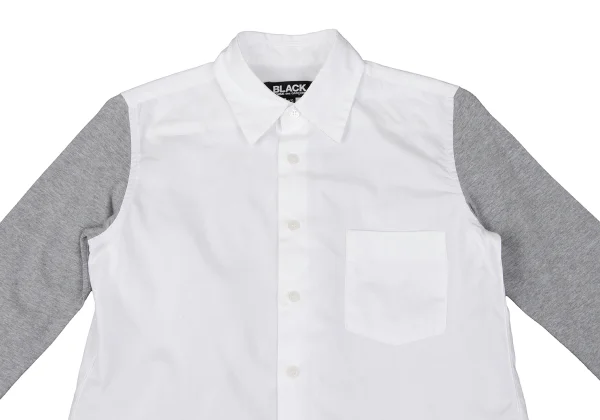 BLACK COMME des GARCONS Switching Sleeves Cotton Shirt K-163923_003