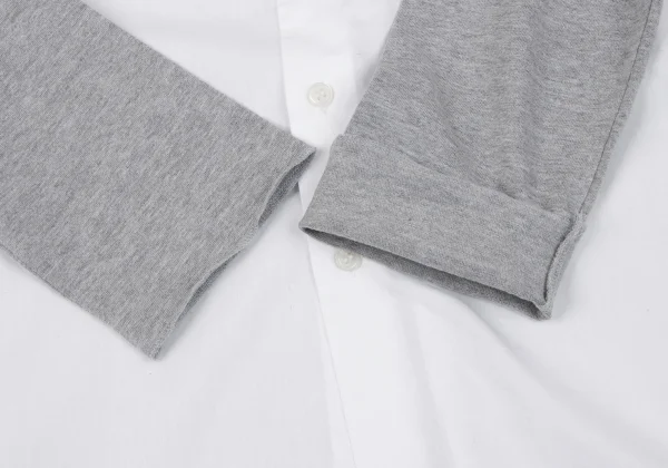BLACK COMME des GARCONS Switching Sleeves Cotton Shirt K-163923_009