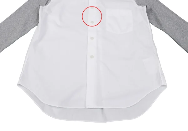 BLACK COMME des GARCONS Switching Sleeves Cotton Shirt K-163923_010