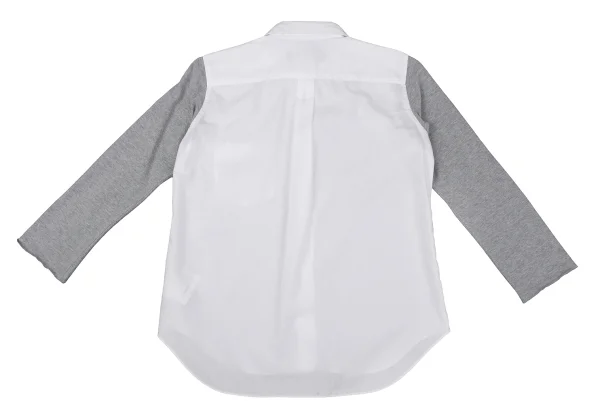 BLACK COMME des GARCONS Switching Sleeves Cotton Shirt K-163923_013