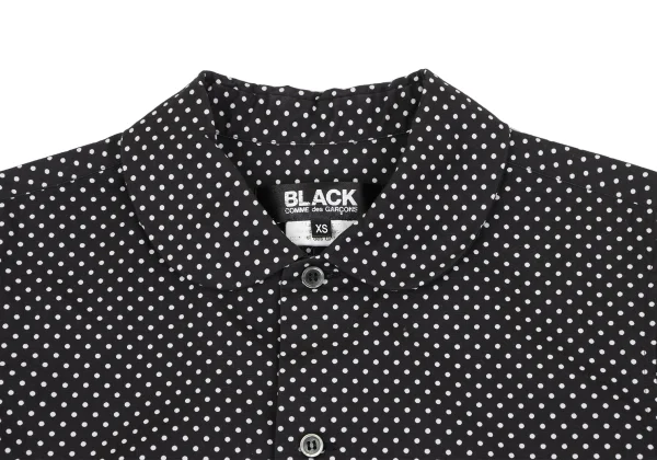 BLACK COMME des GARCONS Dot Round Collar Cotton Shirt K-163924_004