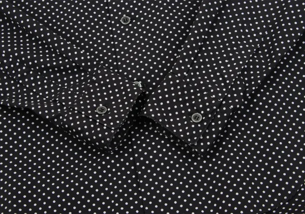 BLACK COMME des GARCONS Dot Round Collar Cotton Shirt K-163924_009
