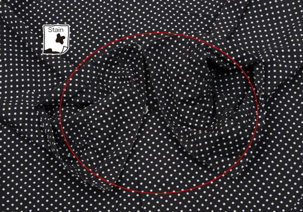 BLACK COMME des GARCONS Dot Round Collar Cotton Shirt K-163924_010