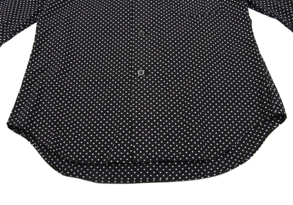 BLACK COMME des GARCONS Dot Round Collar Cotton Shirt K-163924_011