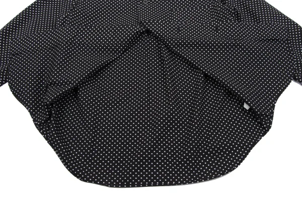 BLACK COMME des GARCONS Dot Round Collar Cotton Shirt K-163924_012