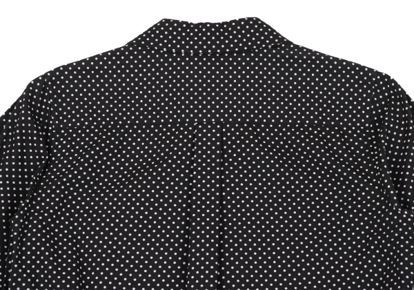 BLACK COMME des GARCONS Dot Round Collar Cotton Shirt K-163924_014