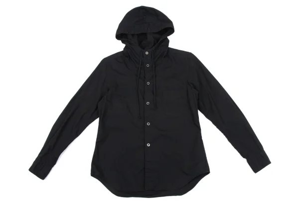 BLACK COMME des GARCONS Cotton Hooded Shirt K-163925_002