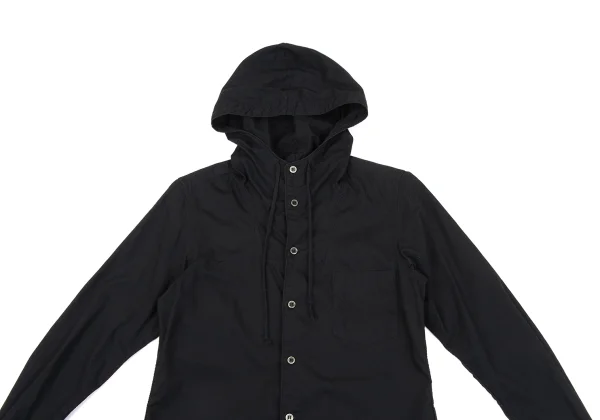 BLACK COMME des GARCONS Cotton Hooded Shirt K-163925_003
