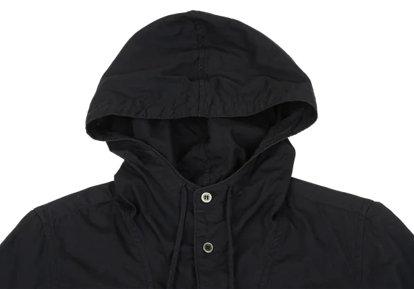 BLACK COMME des GARCONS Cotton Hooded Shirt K-163925_004