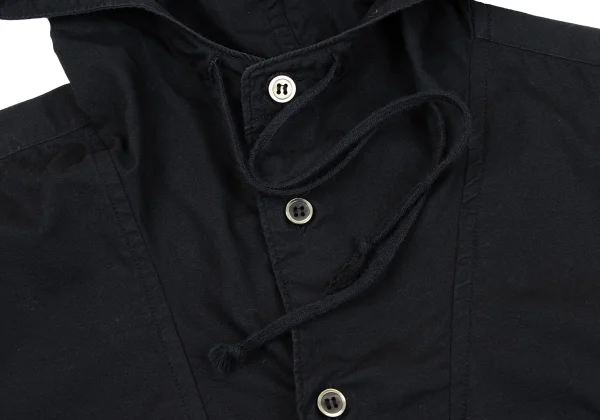 BLACK COMME des GARCONS Cotton Hooded Shirt K-163925_008