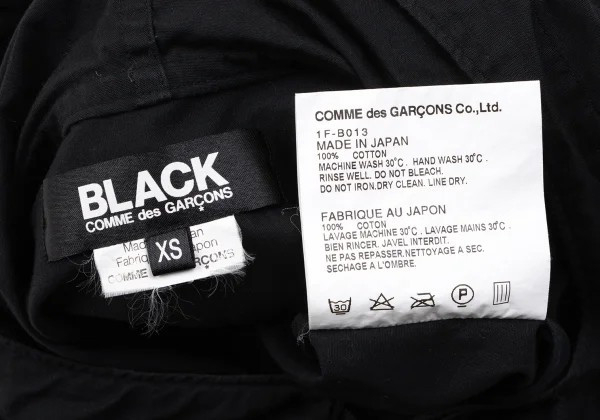 BLACK COMME des GARCONS Cotton Hooded Shirt K-163925_019