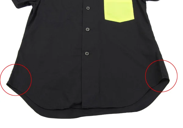 BLACK COMME des GARCONS Neon Pocket Cotton Shirt K-163926_010